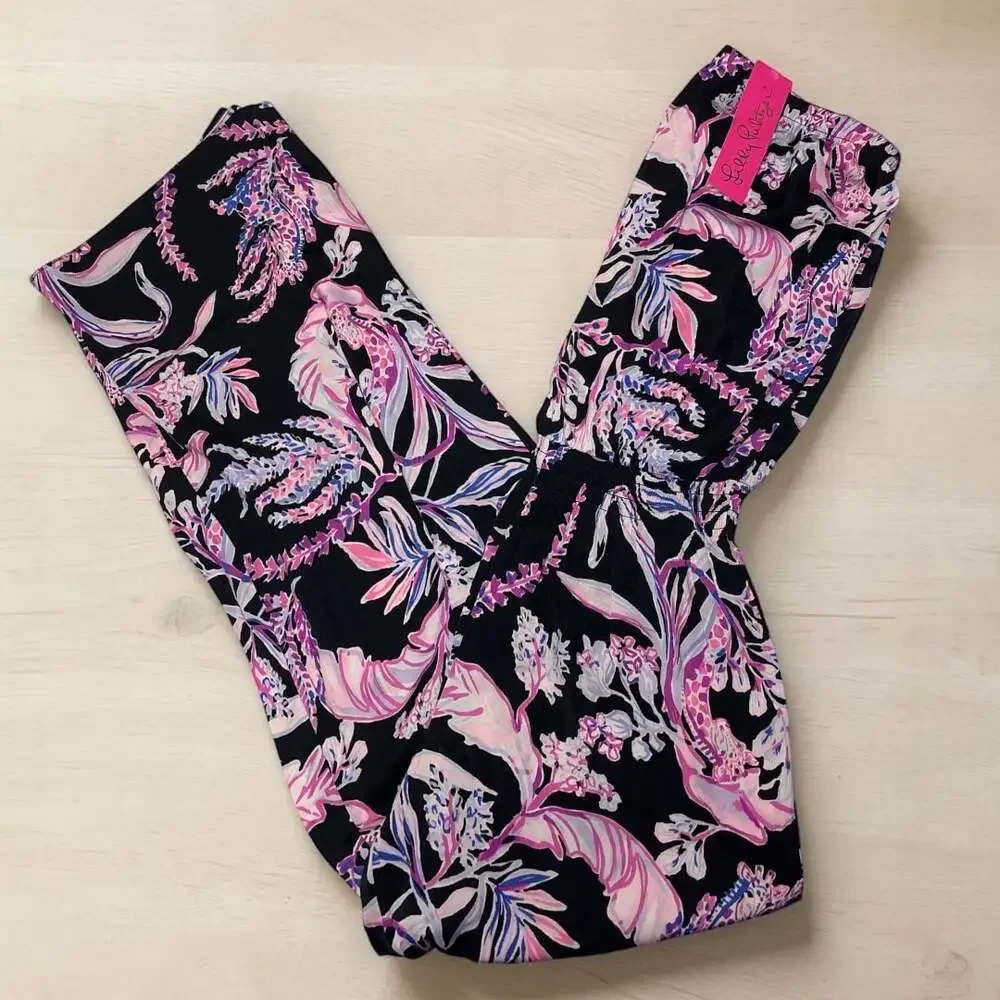 NWT Lilly Pulitzer Pim Jumpsuit Wild Within Onyx Size XS